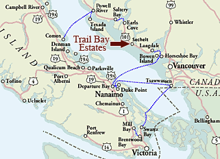 Ferry Routes to the Sunshine Coast, BC